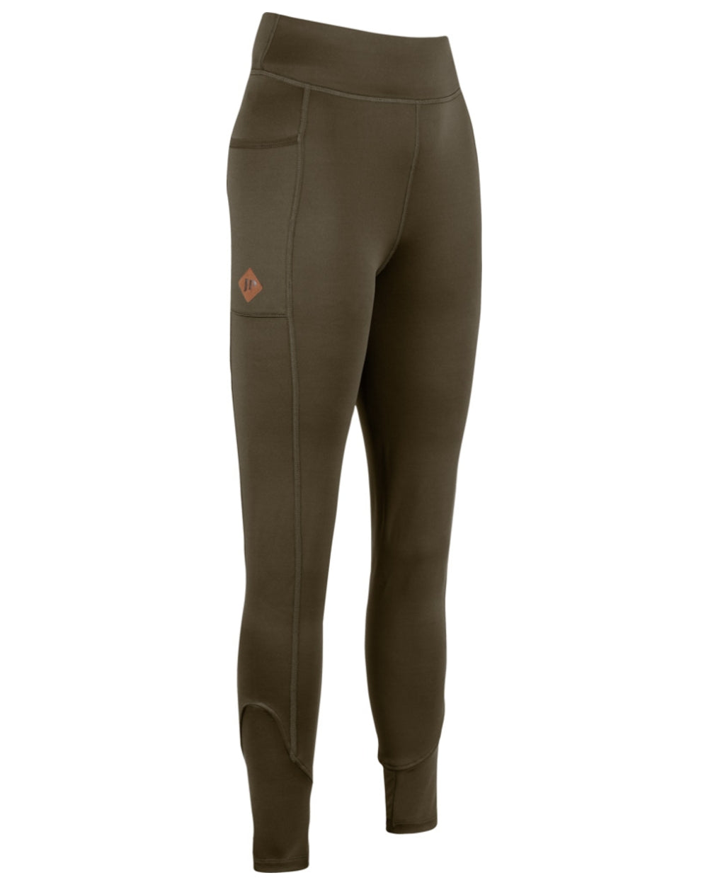 Brown coloured Jack Pyke Womens Leggings on white background 