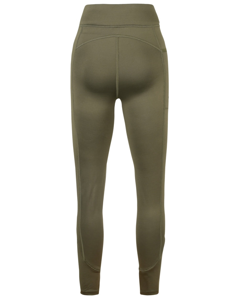 Olive coloured Jack Pyke Womens Leggings on white background 