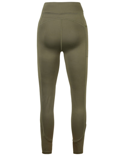 Olive coloured Jack Pyke Womens Leggings on white background 