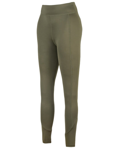 Olive coloured Jack Pyke Womens Leggings on white background 