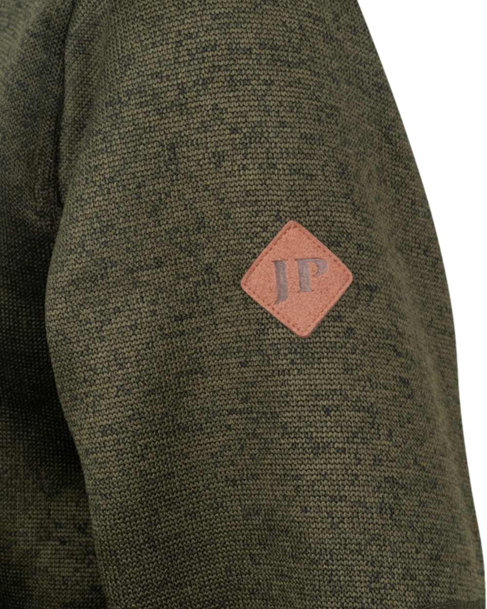 Dark Olive Coloured Jack Pyke Womens Scandinavian Fleece Jacket on white background 