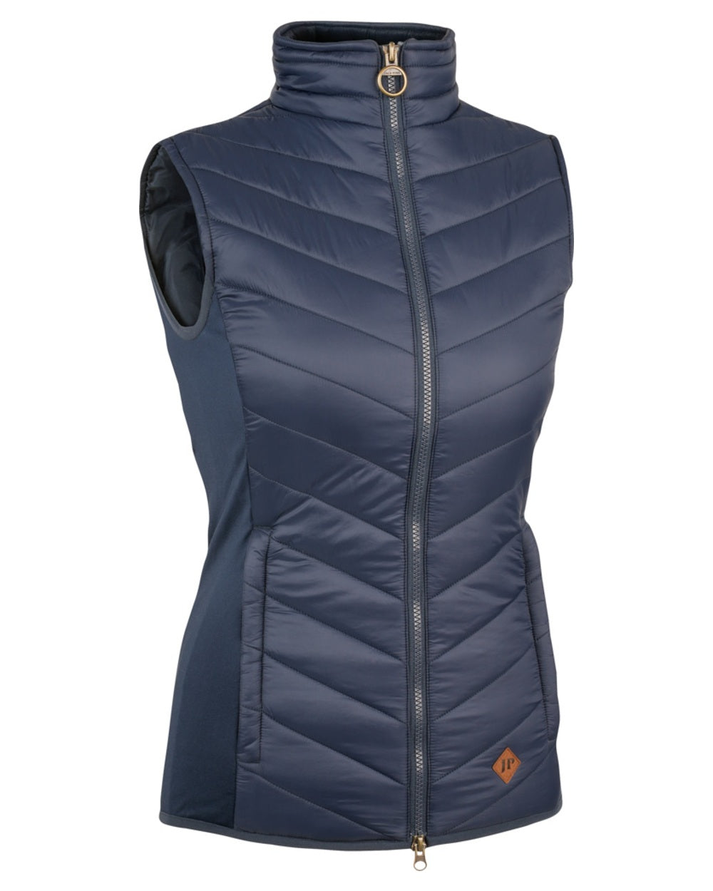 Navy coloured Jack Pyke Womens Shires Gilet on white background 