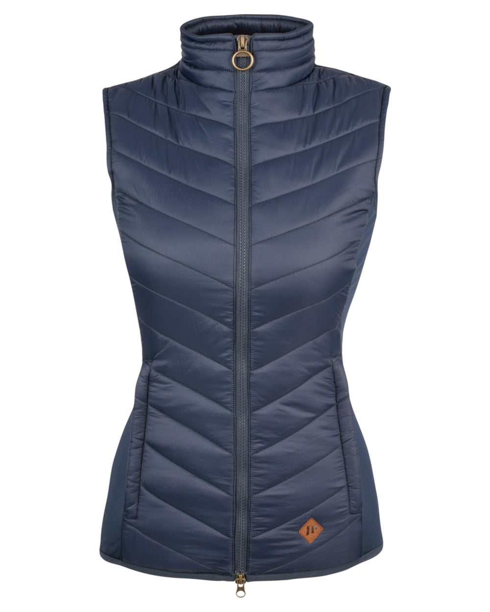 Navy coloured Jack Pyke Womens Shires Gilet on white background 