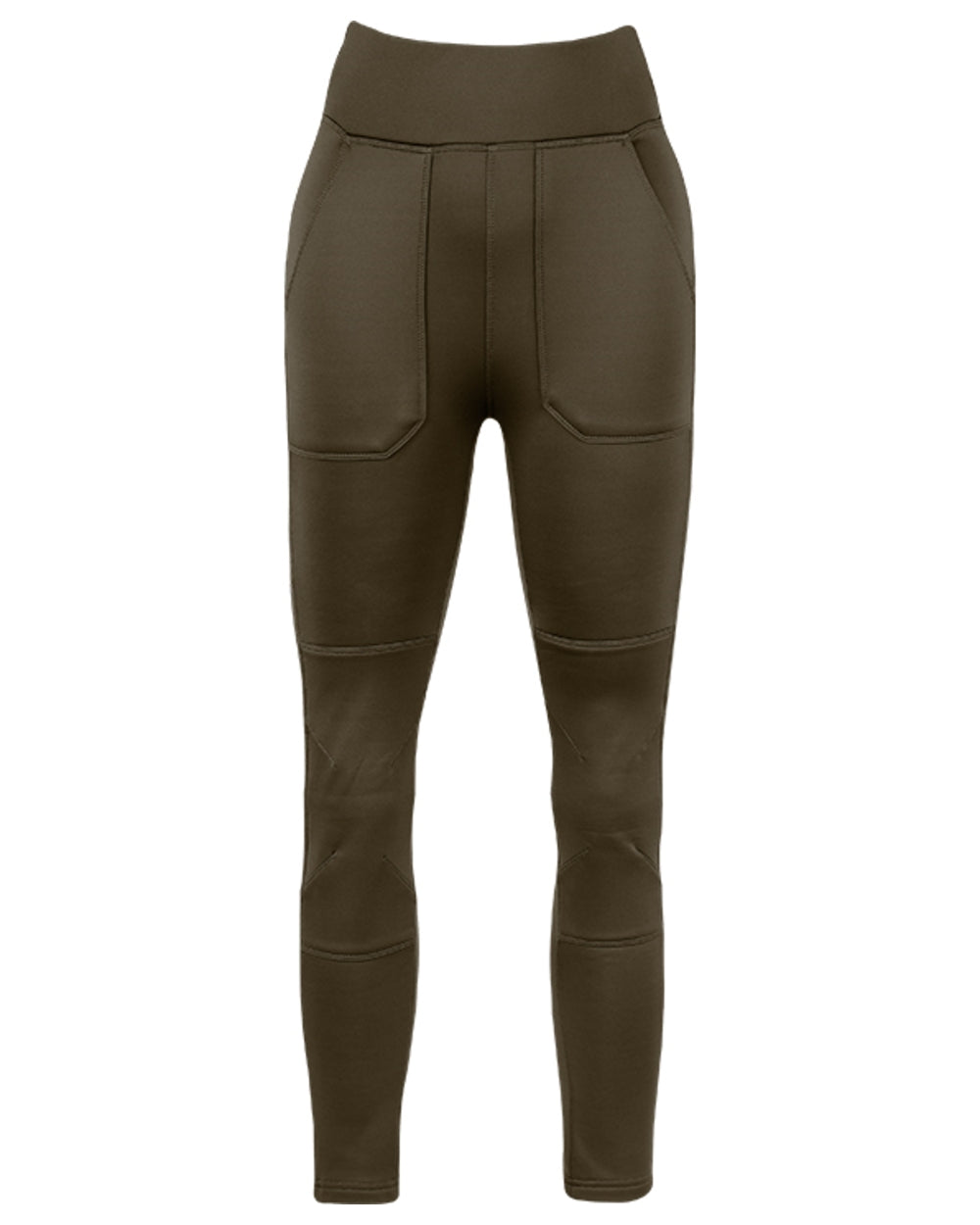 Brown coloured Jack Pyke Womens Utility Leggings on white background 