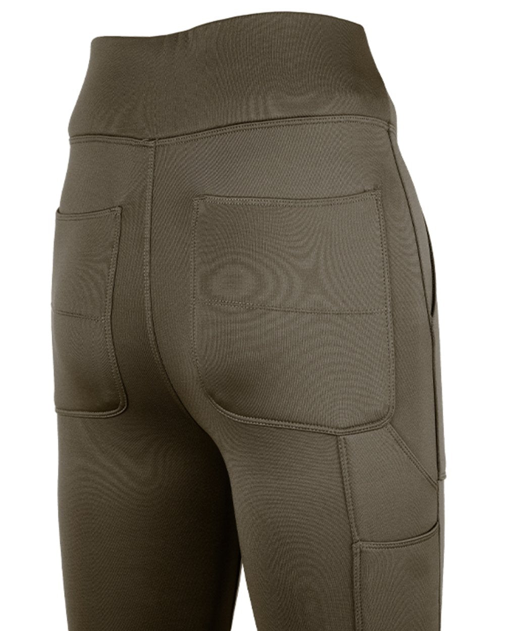 Brown coloured Jack Pyke Womens Utility Leggings on white background 