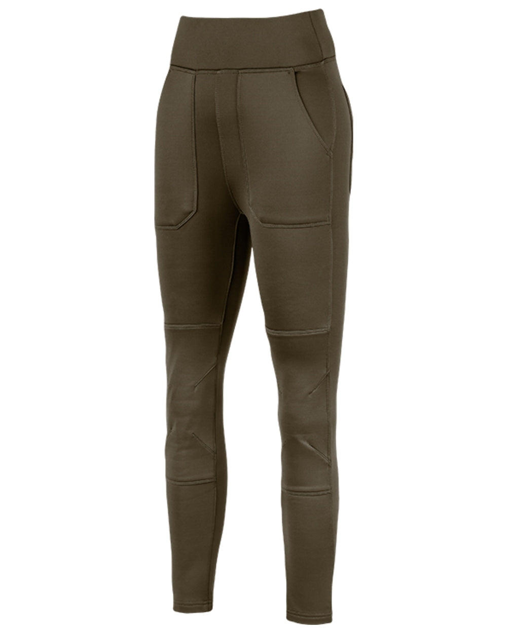 Brown coloured Jack Pyke Womens Utility Leggings on white background 
