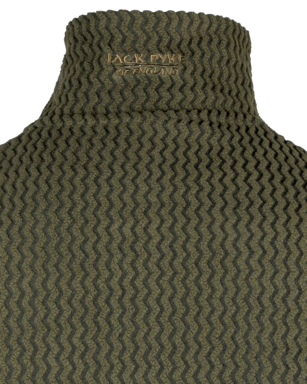 Green coloured Jack Pyke Z Fleece Pullover on white background 