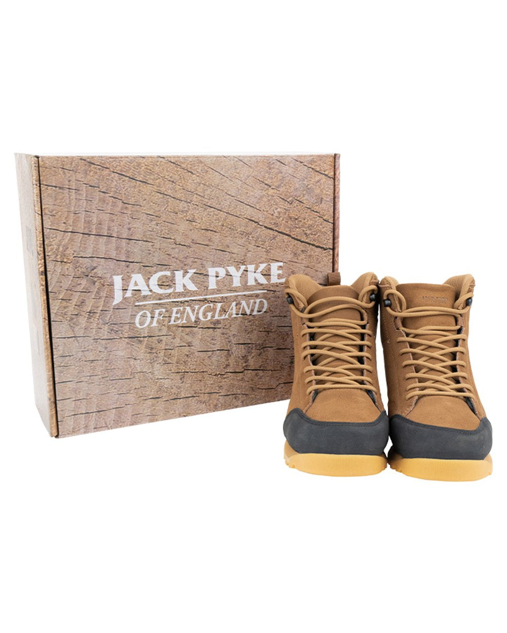 Brown coloured Jack Pyke Lowland Boots on white background