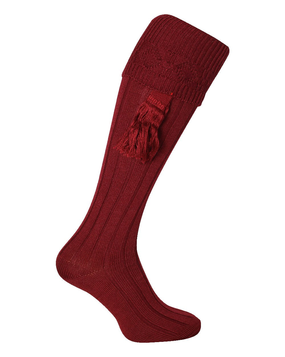 Jack Pyke Plain Shooting Socks in Burgundy 