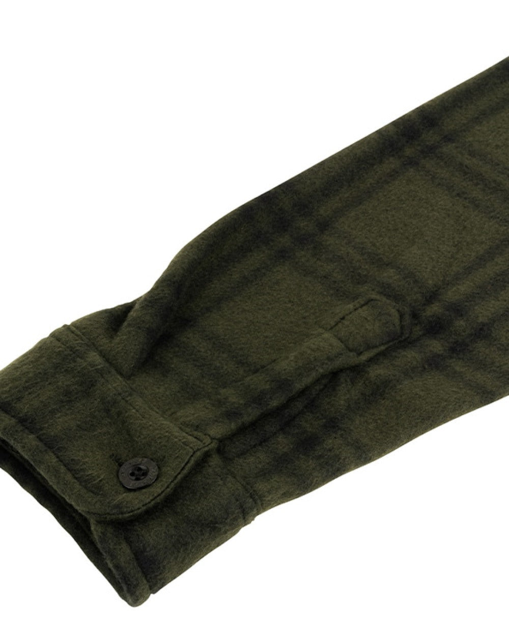 Green Check coloured Jack Pyke Polar Fleece Shirt on white background