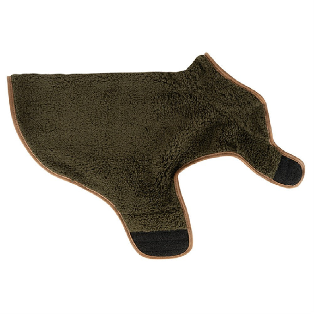 Jack Pyke Sherpa Fleece Dog Coat in Dark Olive