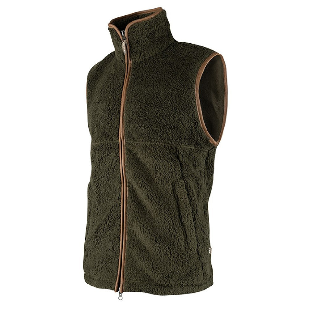 Jack Pyke Countryman Chunky Fleece Gilet in Dark Olive