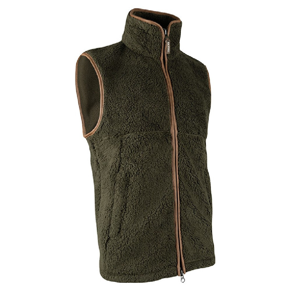 Jack Pyke Countryman Chunky Fleece Gilet in Dark Olive