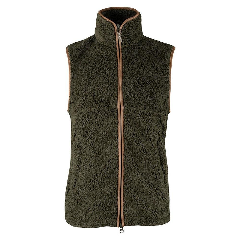 Jack Pyke Countryman Chunky Fleece Gilet in Dark Olive