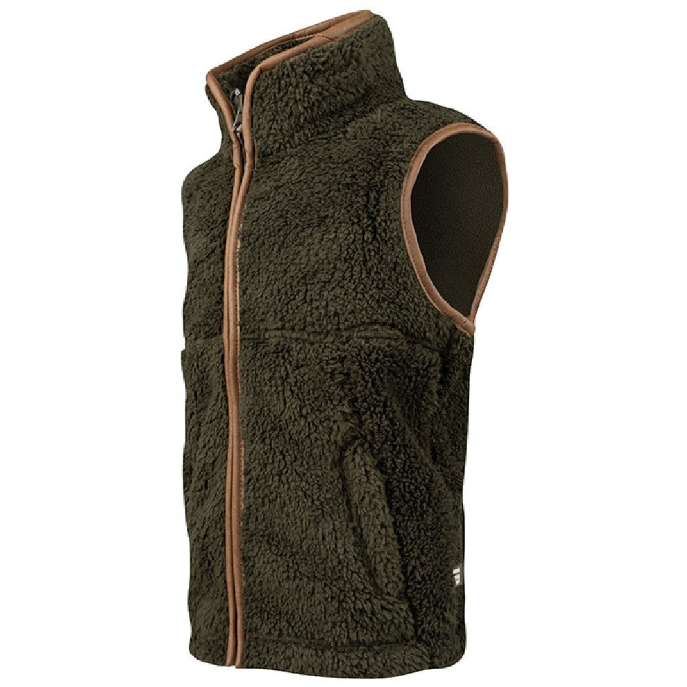 Jack Pyke Junior Sherpa Fleece Gilet in Dark Olive