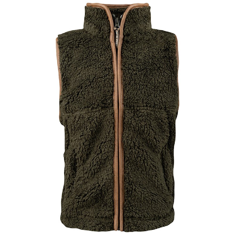 Jack Pyke Junior Sherpa Fleece Gilet in Dark Olive