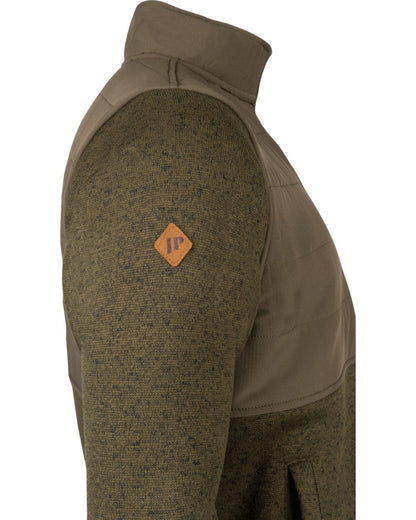 Green Coloured Jack Pyke Mens Snap Neck Pullover on white background 