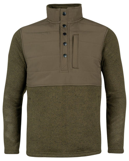 Green Coloured Jack Pyke Mens Snap Neck Pullover on white background 