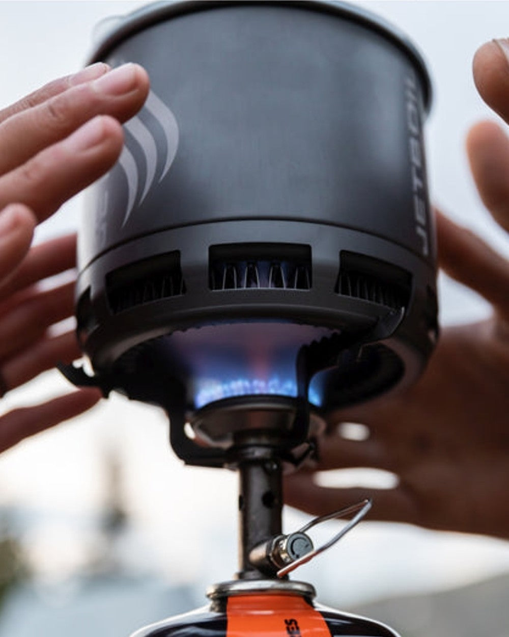 Jetboil 1.5L Ceramic FluxRing Cooking Pot on carbon background