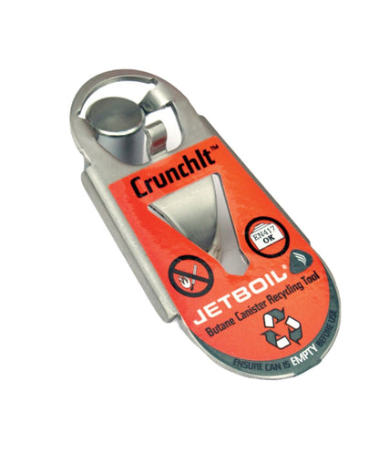 Jetboil Crunchit Fuel Can Recycling Tool on white background
