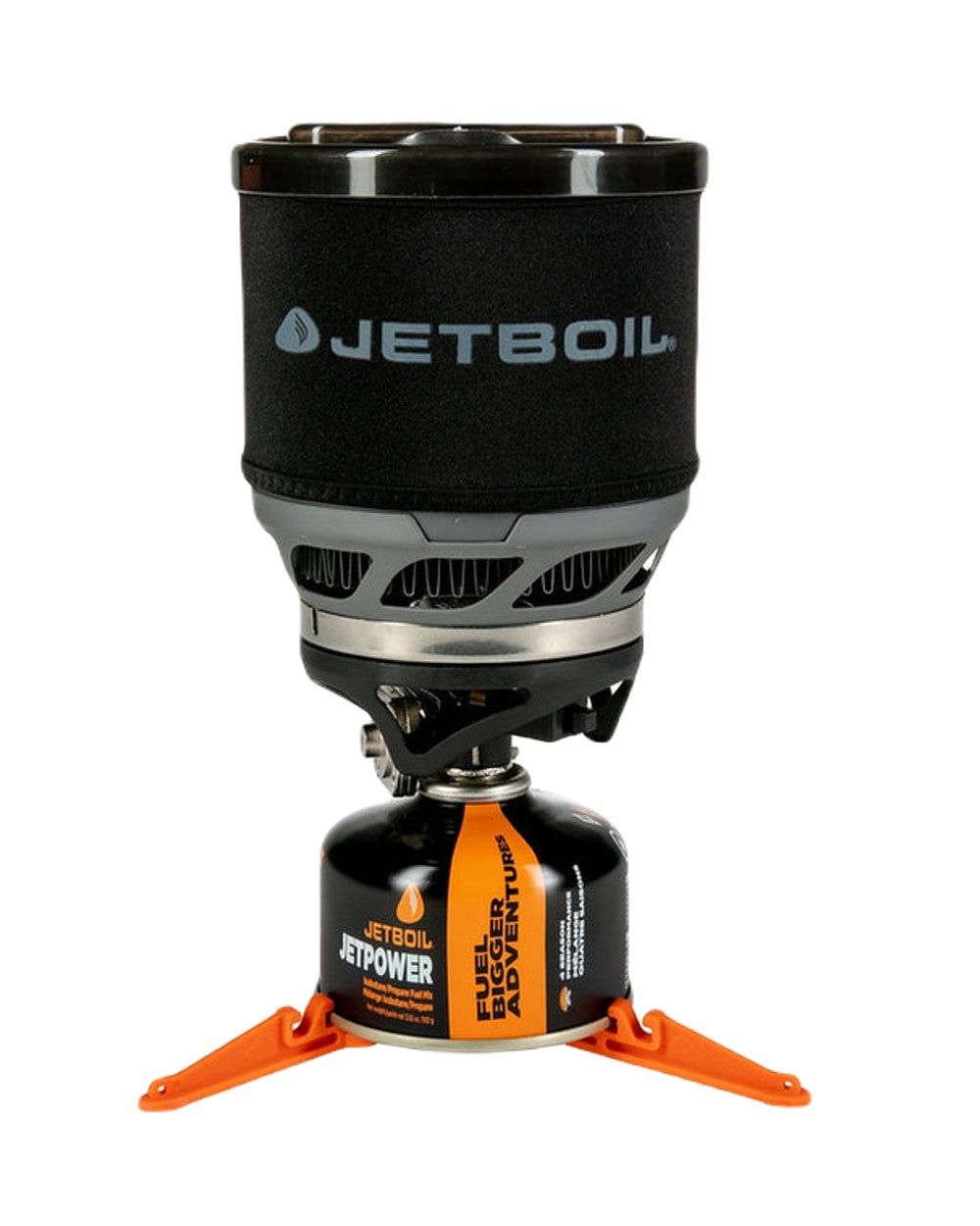 Carbon Coloured Jetboil MiniMo Cooking System on white background 