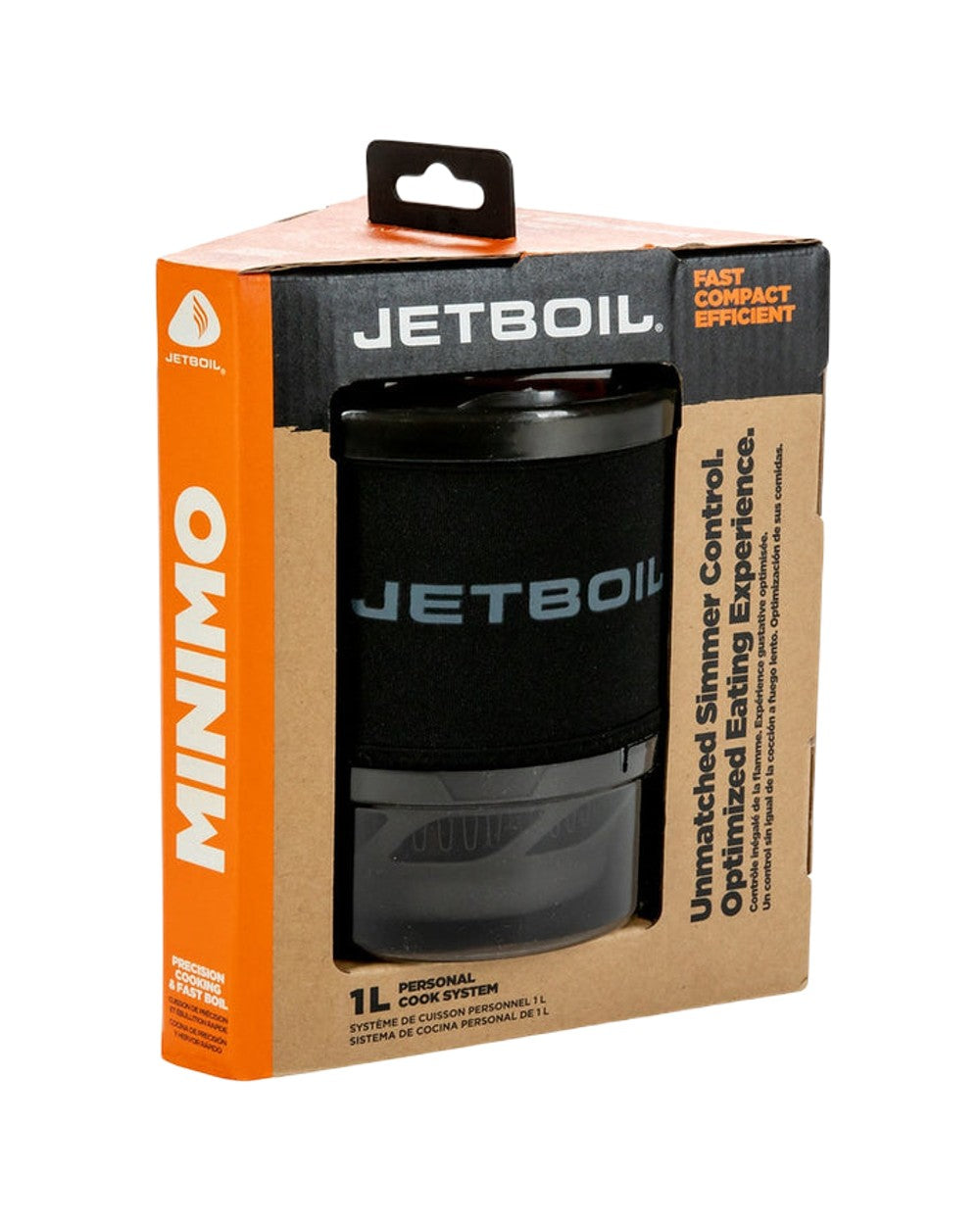 Carbon Coloured Jetboil MiniMo Cooking System on white background 