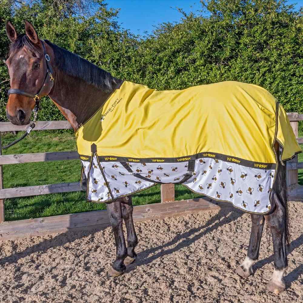 John Whitaker Bee-Dry Airflow Turnout Rug in Yellow/Bee Print