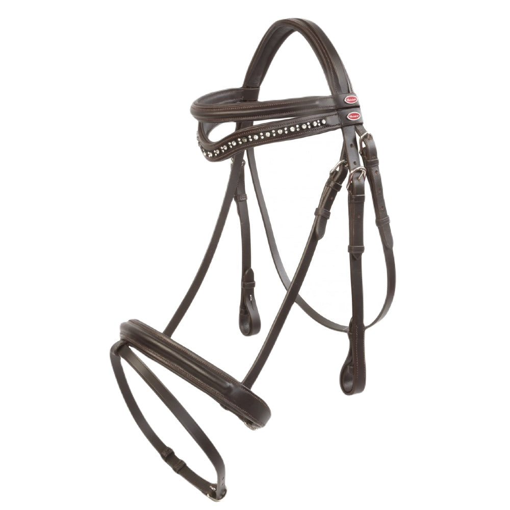 John Whitaker Lynton Flash Bridle With 2 Browbands In Light Havana 