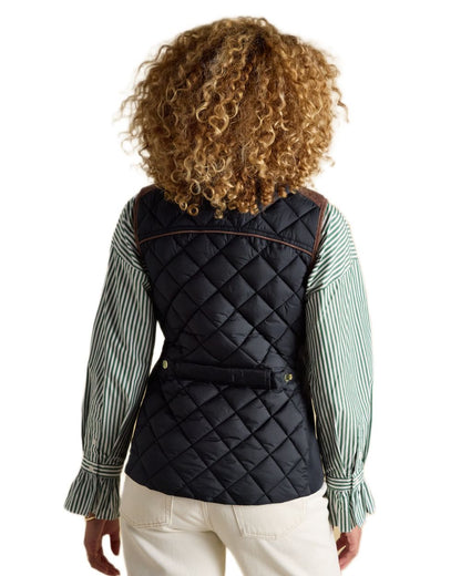 Navy coloured Joules Braemar Luxe Gilet on white background 
