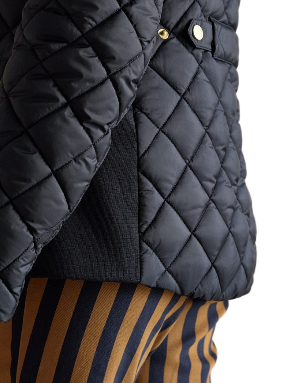 Navy Coloured Joules Braemar Luxe Jacket On A White Background 