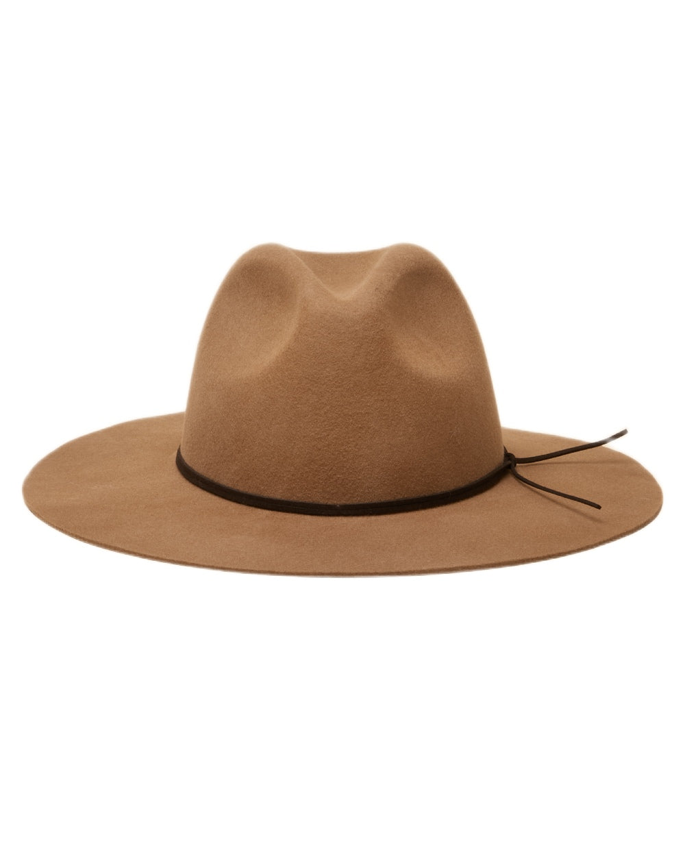 Tan Brown coloured Joules Grove Wool Fedora Hat on white background 