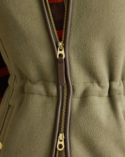 Light Green coloured Joules Heritage Longline Gilet on tan background 
