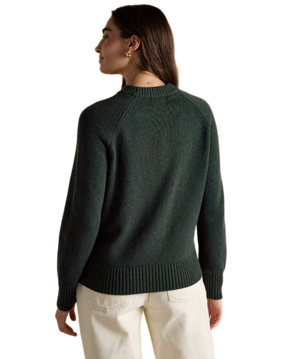 Green Coloured Joules Jonty Intarsia Knit Jumper on white background 