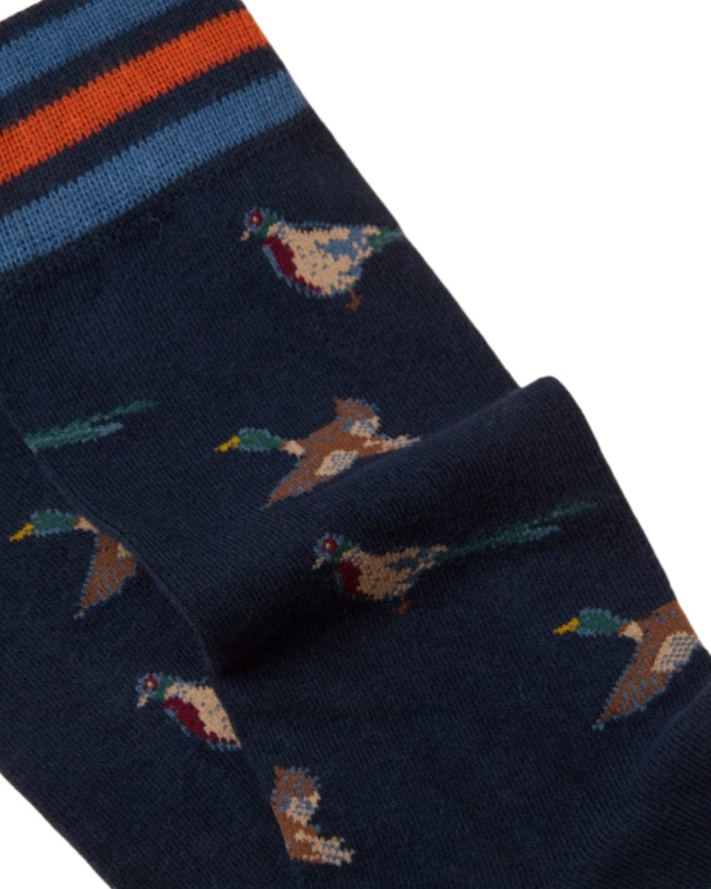 Navy Bird coloured Joules Kingsbury 2 Pack Socks on white background 
