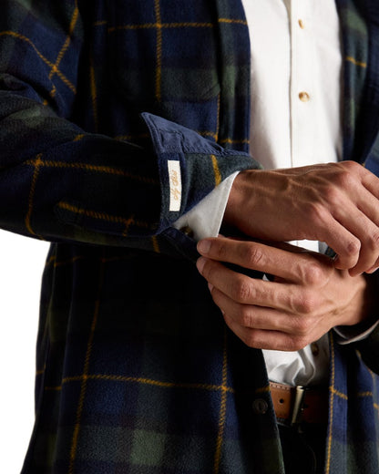 Navy Coloured Joules Mens Fleece Shirts on white background 