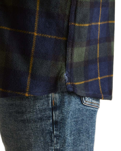 Navy Coloured Joules Mens Fleece Shirts on white background 