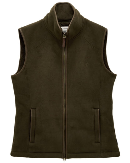 Green Coloured Joules Mens Heritage Fleece Gilet on white background 