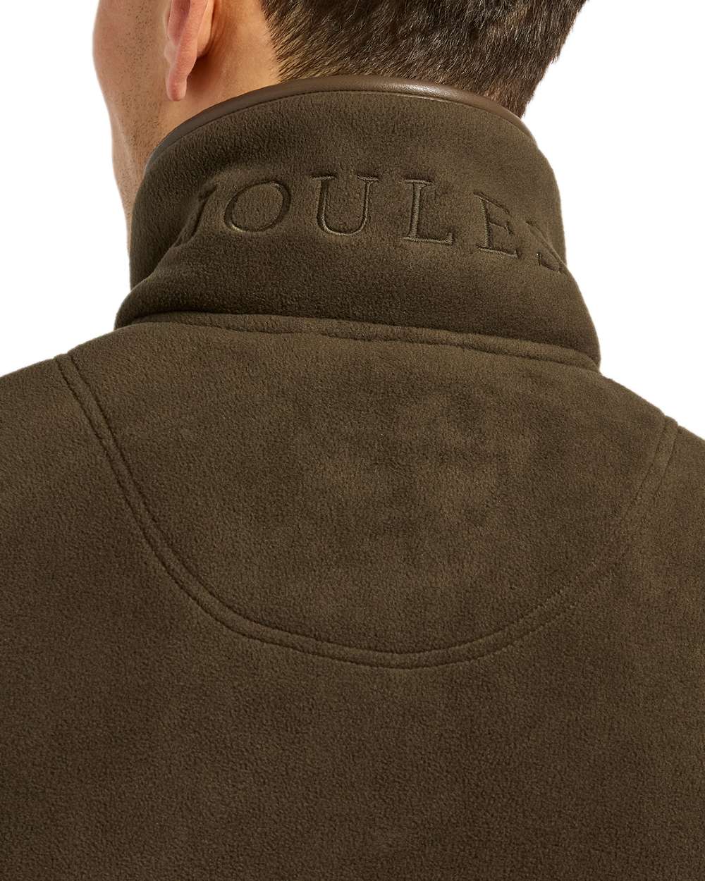 Green Coloured Joules Mens Heritage Fleece Gilet on white background 