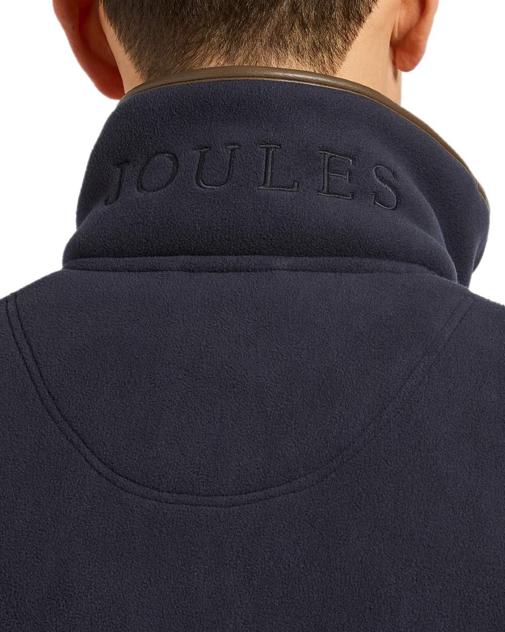 Navy Coloured Joules Mens Heritage Fleece Gilet on white background 