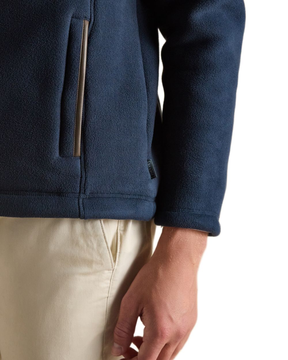 Navy Coloured Joules Mens Heritage Quarter Zip Fleece on white background 