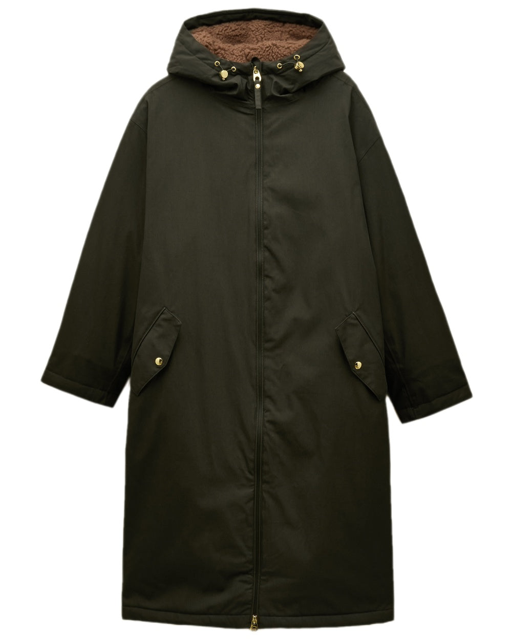 Rosemary Green Coloured Joules Womens Fleecelined Waterproof Coveralls on white background 