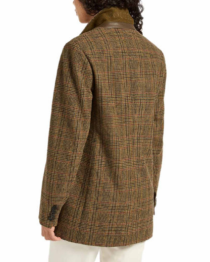 Roston Tweed Coloured Joules Womens Hackmore Relaxed Fit Wool Blend Tweed Blazer on white background 