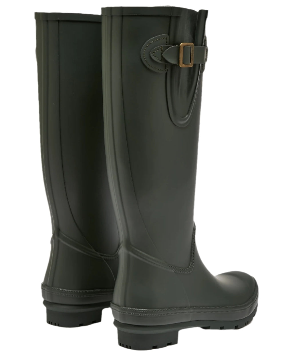 Green Coloured Joules Womens Houghton Adjustable Tall Wellies on white background 