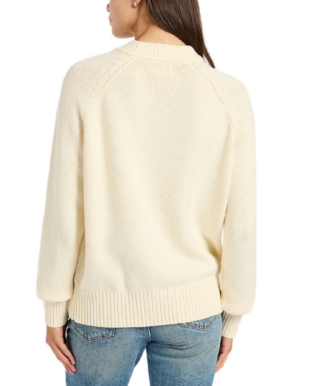 Oatmeal Coloured Joules Womens Jonty Ski Jumpers on white background 