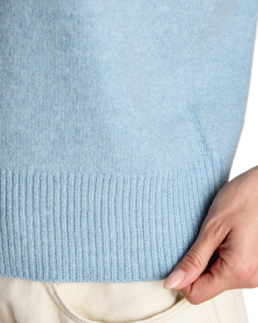 Blue coloured Joules Womens Holly Knitted Vest on white background 