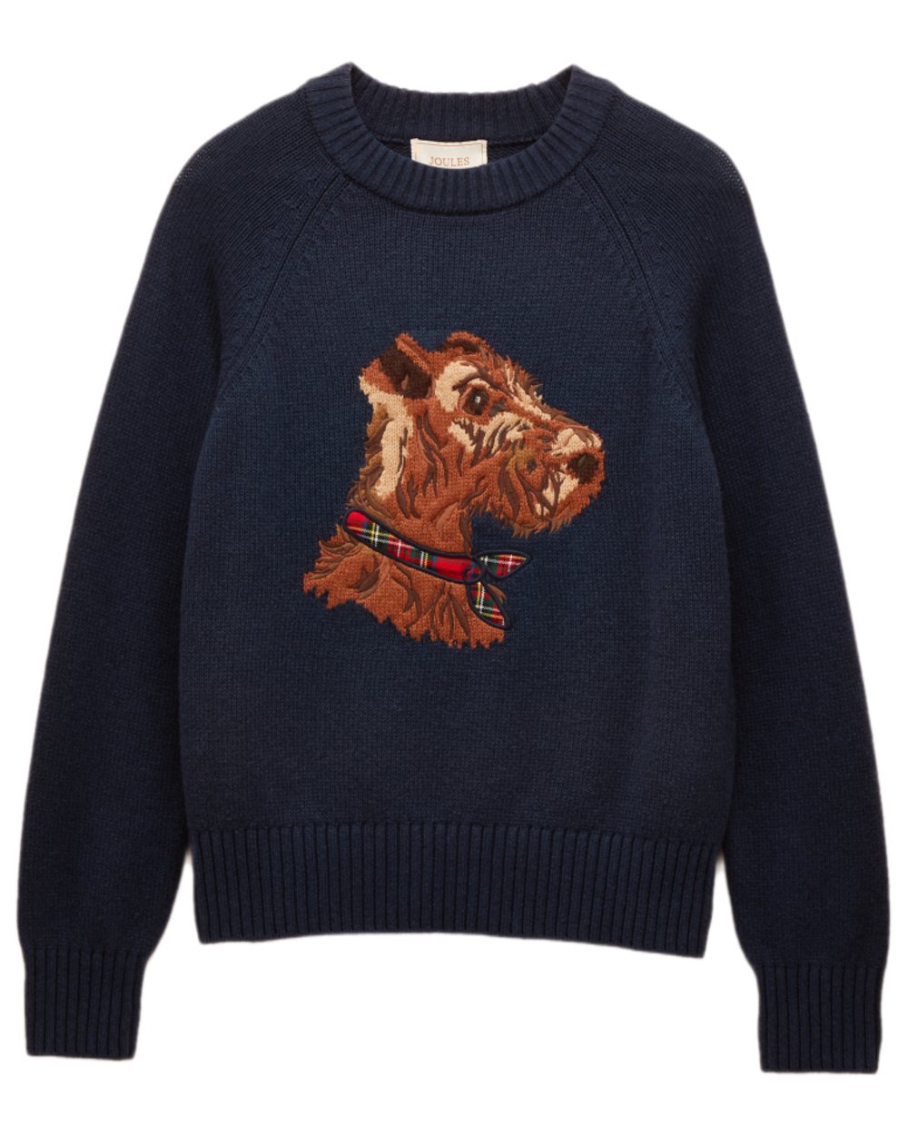 Navy Coloured Joules Womens Monty Dog Jumper on white background 