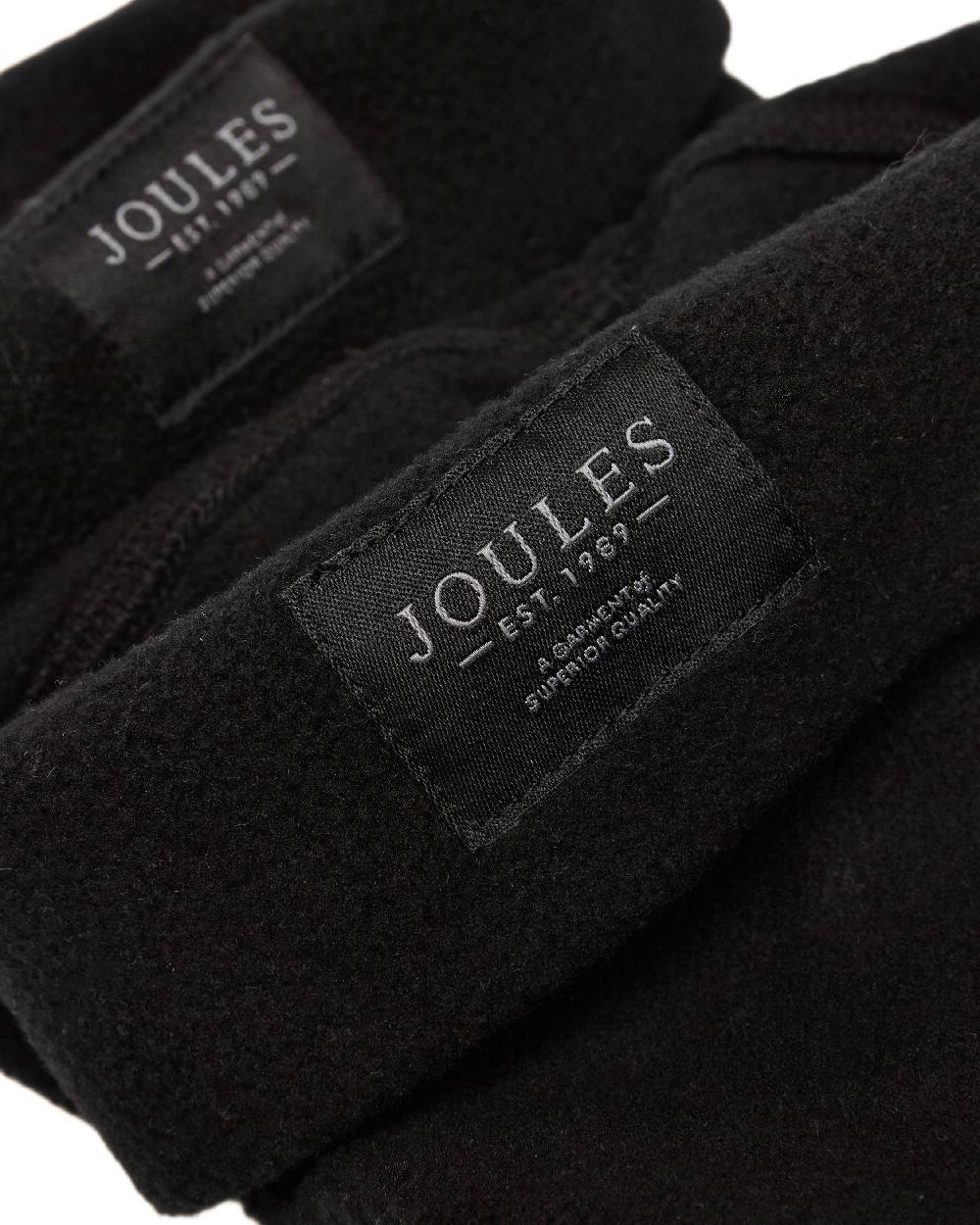 Black Coloured Joules Womens Pemberton Fleece Welly Socks on white background 