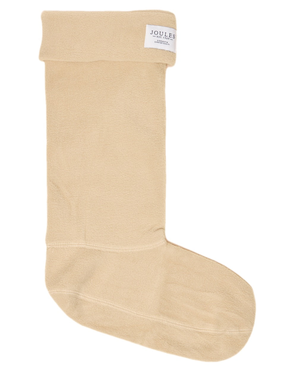 Neutral Coloured Joules Womens Pemberton Fleece Welly Socks on white background 