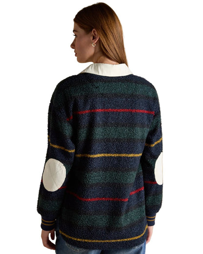 Navy Coloured Joules Womens Rugby Fleece Jacket on white background 