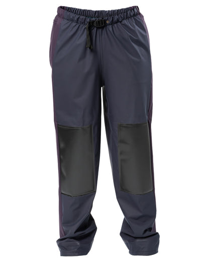 Navy coloured Kaiwaka Agtex Lady Of The Land Overtrousers on white background 